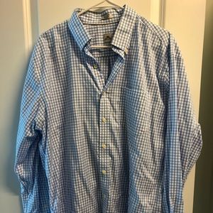 Peter Millar blue check oxford dress shirt XL